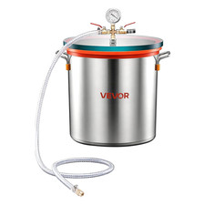 9 Gallon Vacuum Chamber, Stainless Steel, Vacuum Degassing Chamber with Tempered