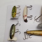 Vintage Fishing Lure Lot Heddon Crazy Crawler River Runt WWII Jitterbug Clark — photo 2