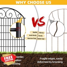 COLRASN 15 Panels Garden Dog Fence 33"H x 36.25ftW Animal Barrier