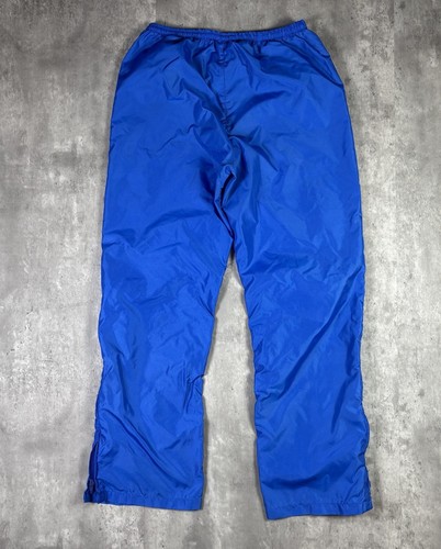 Vintage 70s 80s Nike Blue Windbreaker Nylon Track Pants Logo Mens size Large - Picture 2 of 10