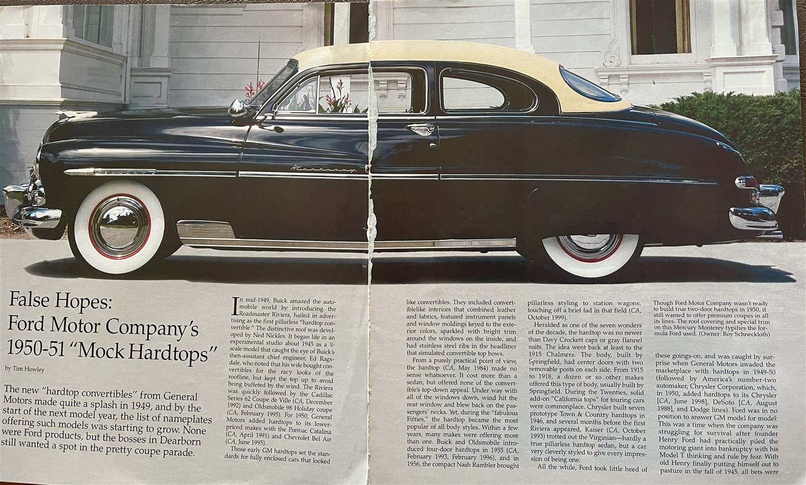 1950 - 1951 FORD CRESTLINER MERCURY CAPRI LINCOLN LIDO 10 pg Article