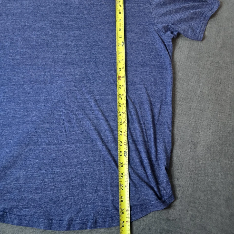 Camisa Goodlife Para Hombres XL Azul Brezo Cuello en V Dobladillo de Vieira Hecha en EE. UU. Camiseta Suave Foto 3 de 4