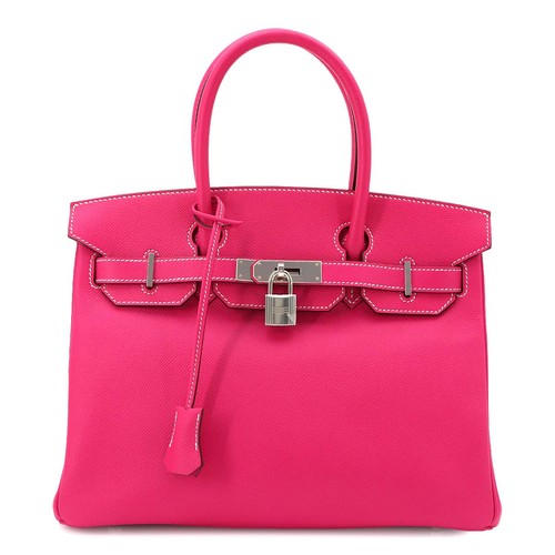 HERMES Birkin 30 Veau Epsom Rose Tyrien Hand Bag Purse Pink 90309942