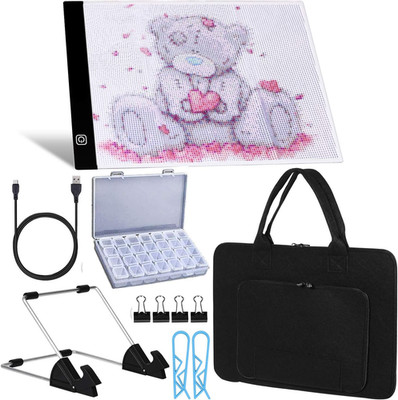 A4 LED Light Pad for Diamond Paint Kits, Super Bright USB Powered Light Board Ki