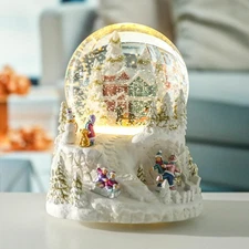 Christmas Snow Globes, Snow Globe with Music Box Water Globe Winter fo