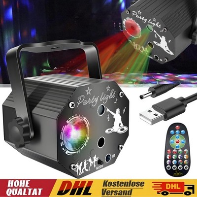 RGB LED Laser Projektor RGB DJ Partylicht Musikgesteuert DJ Lichteffekt 72Muster