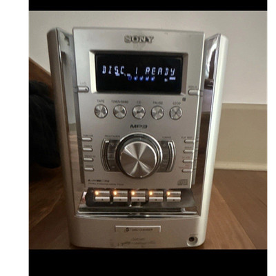 Sony CMT-HP7 Mini Shelf Stereo 5-Disc CD Changer MP3 AM/FM Silver