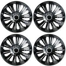 Lot de 4x Enjoliveurs STRONG NOIR 16 Pouces Universel De Roue Pour Peugeot 16’’