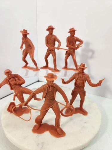 Vintage Plastic Cowboy Figures Lot Western Toy Cowboys 1950s 1960s