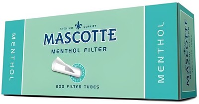 Mascotte Menthol Filter Tuben 200 pro Packung Zigarettenrollen Fresh Mint Geschmack