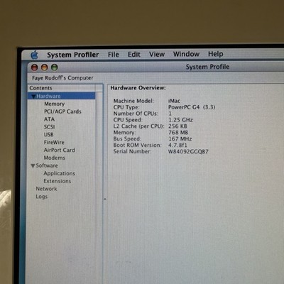 Apple iMac G4 Desktop Computer 2002 M6498 with Keyboard & Mouse