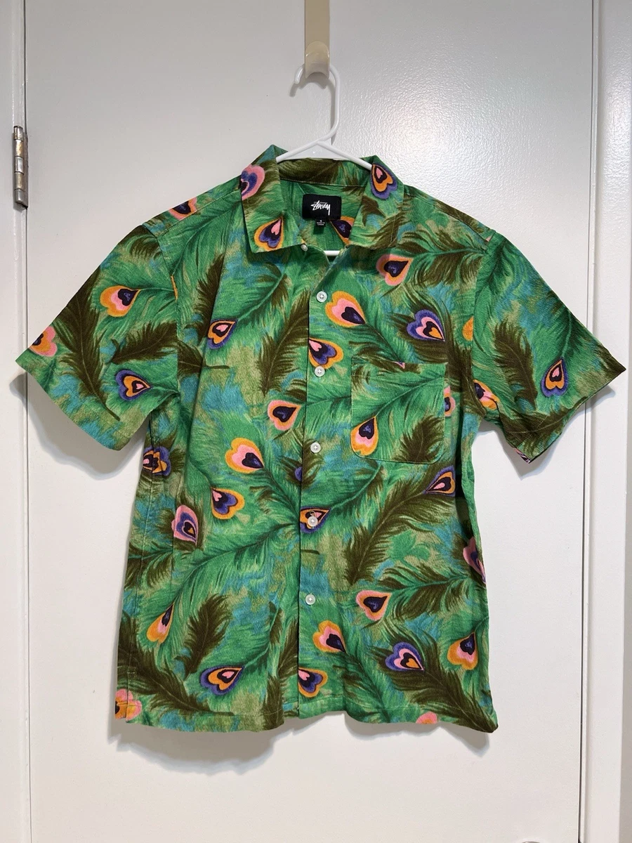 Stussy Regular Size Hawaiian Casual Button-Down Shirts for Men for