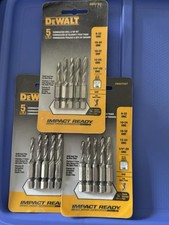 5PC Dewalt Impact Ready drill & Tap Set DWADT5SET 8-32 to 1/4"-20 NEW 5 Pack Bit