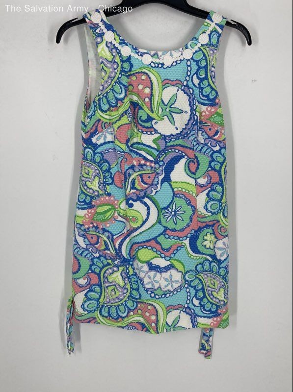 Lilly Pulitzer Womens Multicolor Abstract Sleeveless Mini Dress Size 4