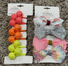 Girls Hair Bows  Ties Set of 2