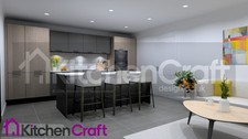 German Kitchen - Hacker - Linea, Natural Walnut Effect & Top Soft, Graphite