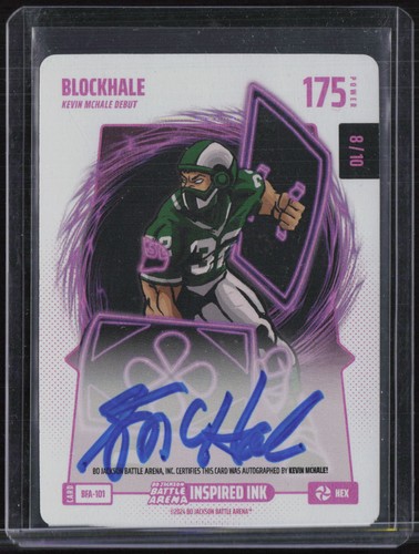 2024 Bo Jackson Battle Arena Blockhale Pink Kevin McHale 8/10 Auto Autograph