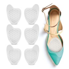 Clear Gel Ball of Foot Cushions, for Heels and Flats, 6 Count 3 Pairs