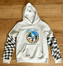 Sonic The Hedgehog Gray Multi-Color Sweatshirt Hoodie Boys Size 14/16