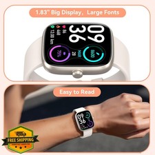 Smartwatch for Men Women 1.83" HD Waterproof Fitness Tracker Call