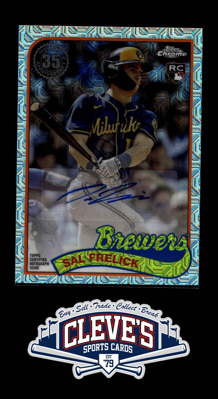 SAL FRELICK 2024 TOPPS SERIES 1 RC AUTO 143/299 SILVER PACK MILWAUKEE BREWERS