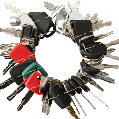 #ad 41 Heavy Equipment Key Set Case Cat Komatsu JD JCB Kubota Bobcat JLG Genie Volvo $26.95