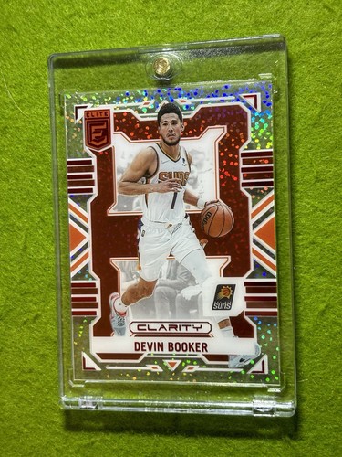 Devin Booker WHITE SPARKLE PRIZM Asia Red SSP CLEAR Card 2022 Elite CLARITY SUNS - Picture 8 of 24