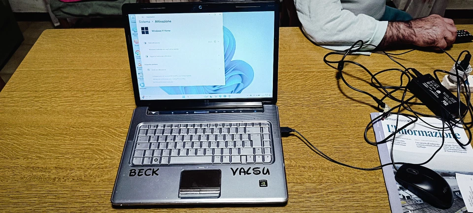 hp pavilion dv5-1214em intel core 2 duo t6400 ssd 480gb win 11 licenza - Immagine 2 di 4