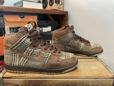 Nike Dunk High Pro SB Tweed Baroque Brown Men's Sz 8.5 US 305050