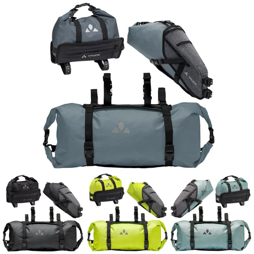 Vaude wasserdichte Fahrradtaschen Set Trailfront II Trailsaddle II Trailguide II
