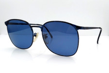 Vintage Tura 260 Blue Marble Oval Metal Sunglasses Japan W/NEW LENSES 