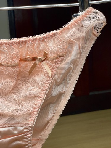 Calzoncillos de pierna alta de encaje de nailon 38~41 vintage sedosos ligeros de poliéster talla 7/L - Imagen 6 de 17