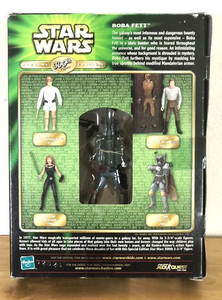FIGURA 300 EDICIÓN ESPECIAL HASBRO STAR WARS "BOBA FETT" 2000 SIN USAR, EN CAJA DE COLECCIÓN Foto 4 de 4