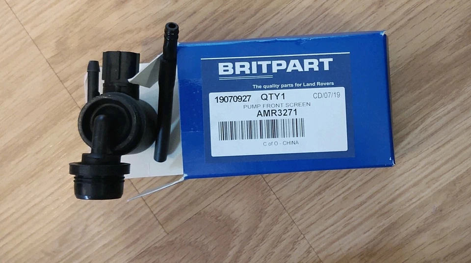 Conjunto de bomba lavadora para parabrisas Britpart Range Rover P38 Discovery I nuevo Foto 2 de 2