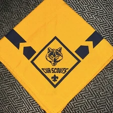 Older Style  Cub Boy Scouts of America Neckerchief  Wolf Cub Scouts BSA W/FDL
