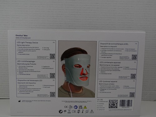 Omnilux Men's Painless Reduce Lines Wrinkles Red Light Mask Therapy Device - Picture 3 of 12