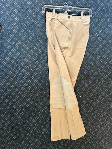 ON COURSE DAMEN hellbraune Reithose * Gr. 26 Taille * Knieflicken NEU seitlicher Reißverschluss - Bild 3 von 3