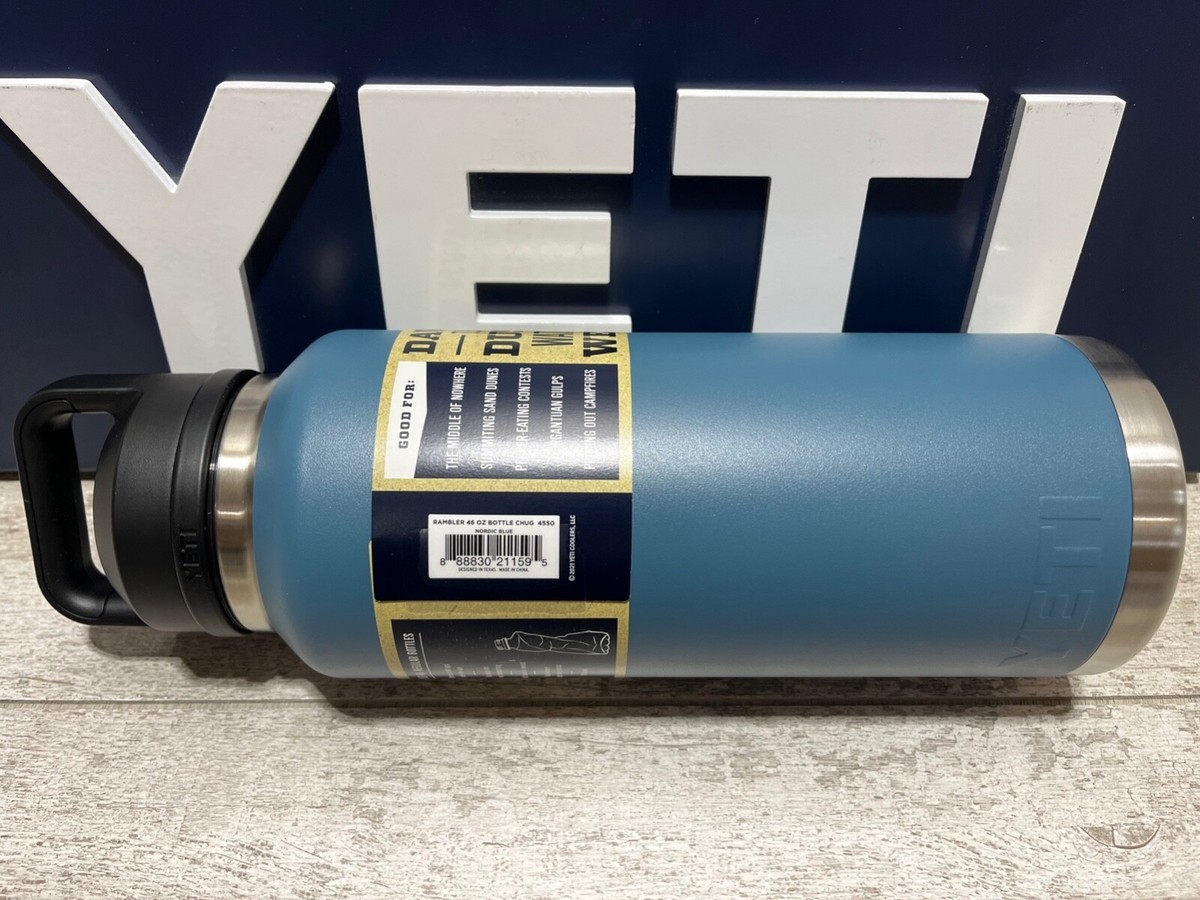 YETI Rambler 46oz Bottle Rare&Retired LTD ED. * NORDIC BLUE! * w