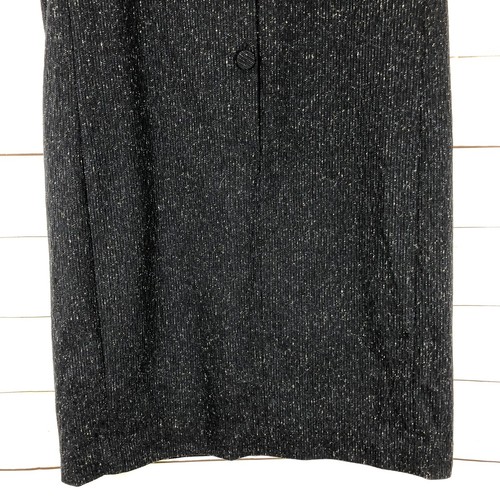 Theory Wool Blend Sheath Dress Back Buttons Sleeveless Navy Blue Sz 2 - Picture 8 of 12