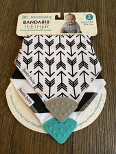 Bazzle Baby Infant Bandana Drool Bibs 2-Piece Bandana Teether Bibs