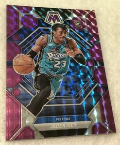 2022-23 Panini Mosaic Purple Mosaic Prizm # 216 Jaden Ivey Rookie Card /99