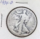 1934-D Walking Liberty Silver Half Dollar, ** $2 SHIPPING**