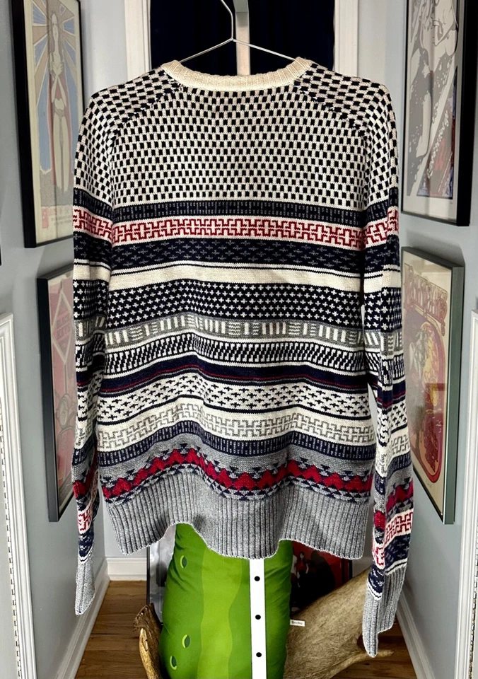 Jack Spade Ski Red/White/Blue Pullover Wool Sweater NWT Mens XL - Image 4 of 4