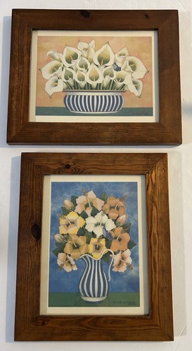 2 Framed Prints By Maria Cristina Posada Calla Lily & Hibiscus Signed Numbered 
