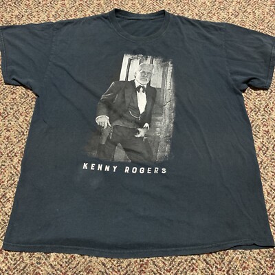 Kenny Rogers The Gamblers Last Deal Concert Double Sided T-shirt Adult XL 