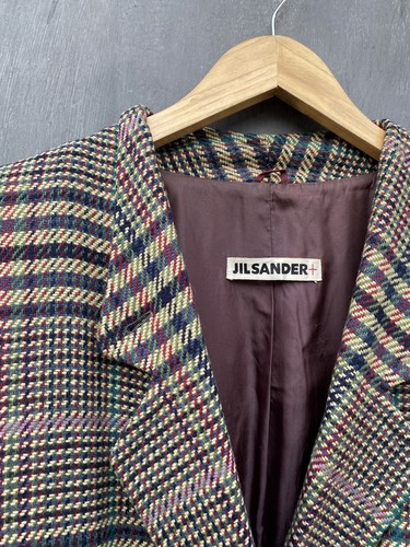 Giacca blazer vintage Jil Sander lana/cashmere a quadretti taglia 34 - Foto 3 di 18