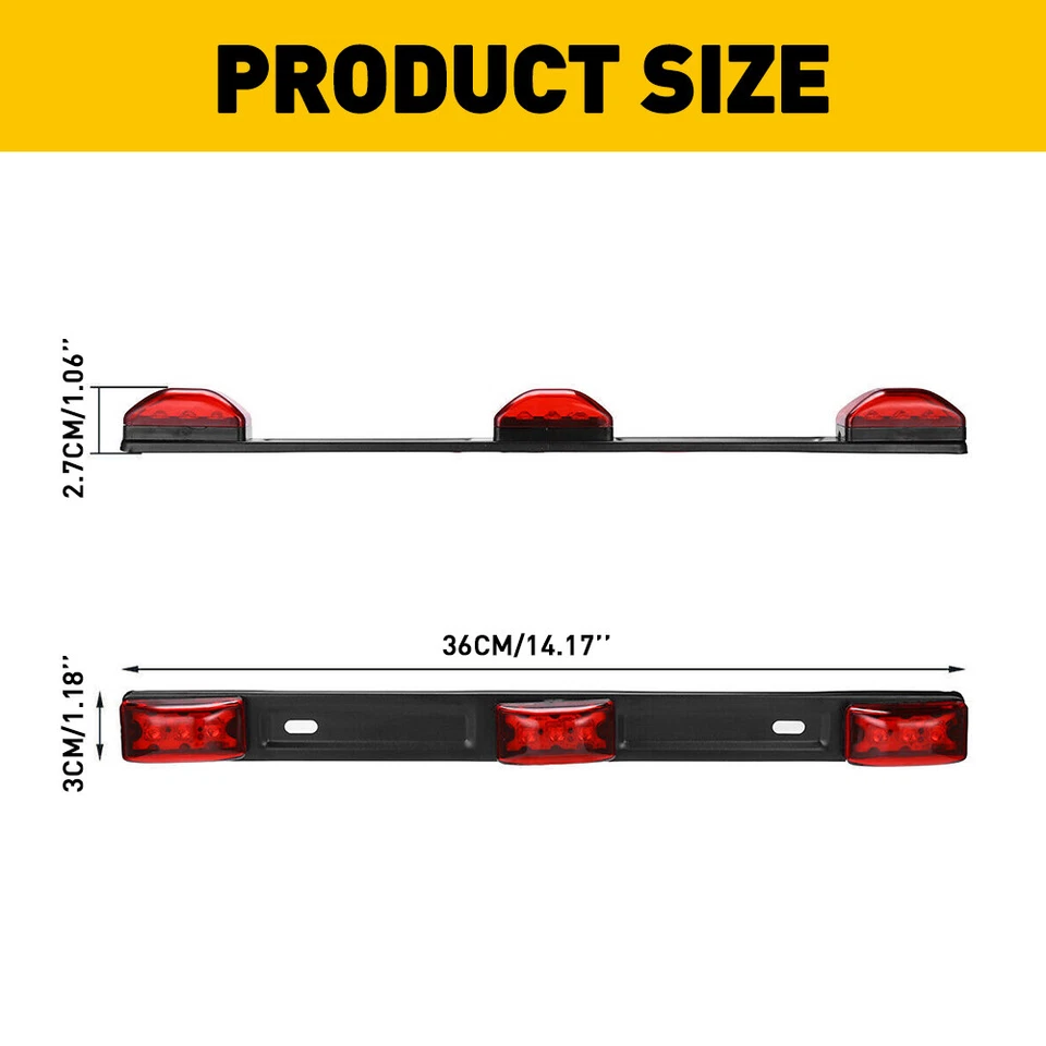 Luces LED de guardabarros laterales de doble cama roja y ámbar para Ford F350 99-10 + luz trasera de identificación Foto 3 de 4