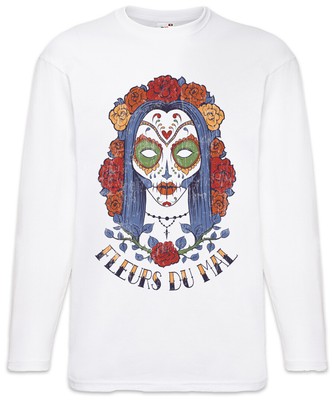 Fleurs Du Mal Langarm T-Shirt Holi Tattoo Tätowierer Skulls Mexiko Latino Blumen