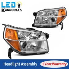 Projector Headlights For 2006-2008 Honda Pilot Chrome Housing Headlamps Pair Set