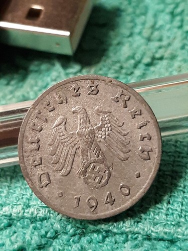 A 1940 WW2 1 Reichspfennig~ Germany,Circulated, 3rd Reich Coin - Picture 7 of 20